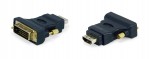 HDMI-DVI átalakító (24+1); anya/apa; fekete