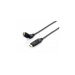 HDMI 2.0 kábel; apa/apa; 4K/60 Hz; aranyozott; forgatható csatlakozók; fekete; 5 m
