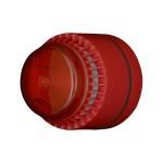 Flashni sound and light alarm; red light; red cover; low base; 24 VDC