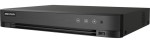 4 csatornás AcuSense THD DVR; 5MP lite@12fps, 1080p@15fps, 720p@20fps; +2× 6MP IP; koax audio