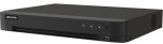 4 csatornás AcuSense THD DVR; 8MP@12fps; 5MP@20fps; 4MP@25fps; +4x8 MP IP; koax audio; riasztás I/O