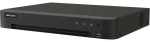 4 csatornás AcuSense THD DVR; 8MP@12fps; 5MP@20fps; 4MP@25fps; 2MP@25fps;+4x8 MP IP; koax audio; PoC