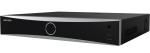 16 csatornás DeepinMind PoE NVR; 256/256 Mbps be-/kimeneti sávszélességgel; riasztás I/O