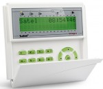 LCD keypad for INTEGRA control panels; with flap cover; green backlighting of keypad and display