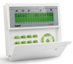 LCD keypad for INTEGRA control panels; with card reader and flap cover; green