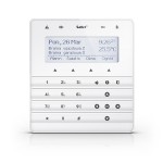 Touch button keypad; white backlight and display; white
