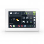 7" customizable touchscreen keypad; white front panel, white back panel