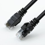 UTP patch cable; Cat6; copper; black; 0.5 m