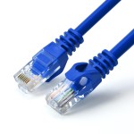 UTP patch cable; Cat6; copper; blue; 0.5 m