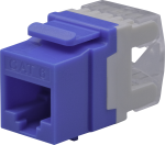 Keystone UTP connector; Cat6; 180°; dual IDC (Krone/110); blue