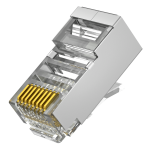 Árnyékolt, RJ45 csatlakozó; Cat5e; fali és patch kábelekhez; 100 db/csomag