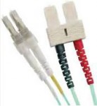 Optical duplex patch cable; LC-SC 50/125 OM3; 2 m