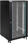 19" 22U 600x600 álló rack szekrény; lapra szerelt; fekete