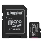 64GB microSD card; microSDXC; UHS-I Speed Class; U1; V10; with adapter