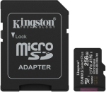 256GB micro SD card; microSDXC; UHS-I Speed Class; U3; V30; with adapter