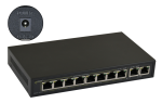 10 portos Gbit PoE switch (30 W) kültéri dobozban; 4 PoE + 2 uplink port; nem menedzselhető