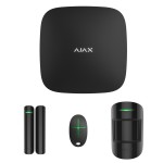 StarterKit kezdőcsomag; Ajax HUB Plus WiFi kompatibilis riasztóközpont szett; fekete eszközökkel